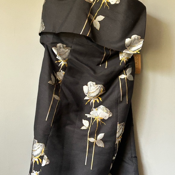 Black Floral Mini Dress - Picture 1 of 5